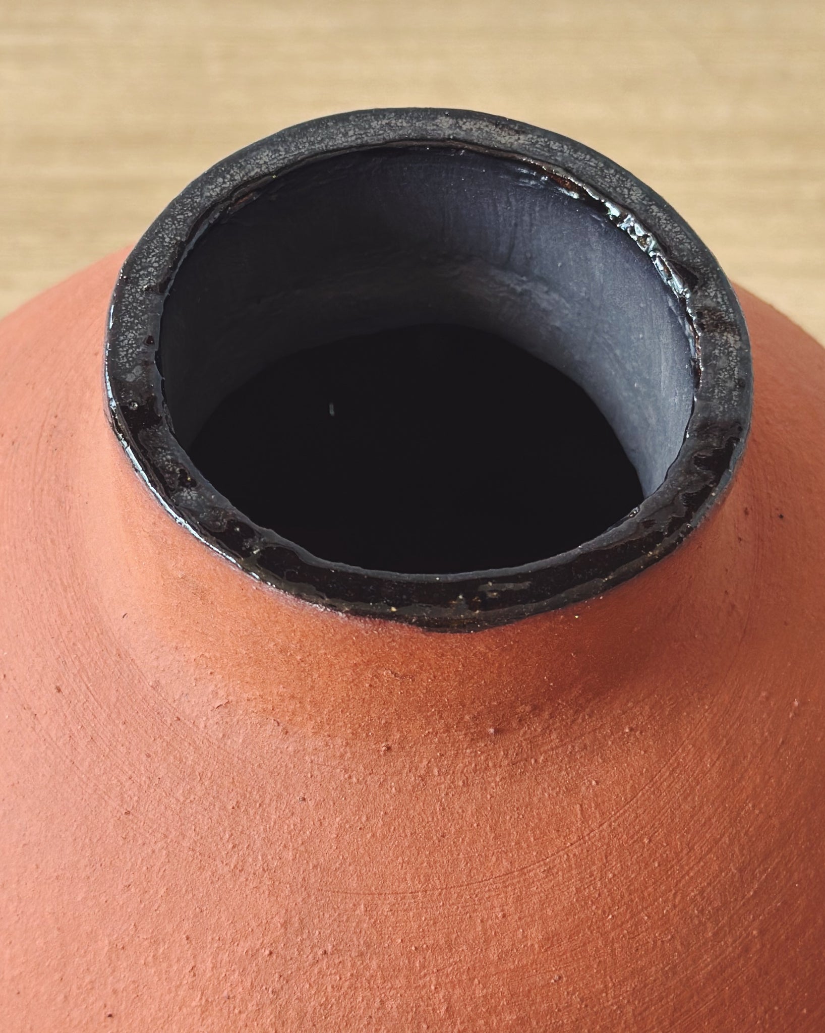 ellipse jar - terracotta