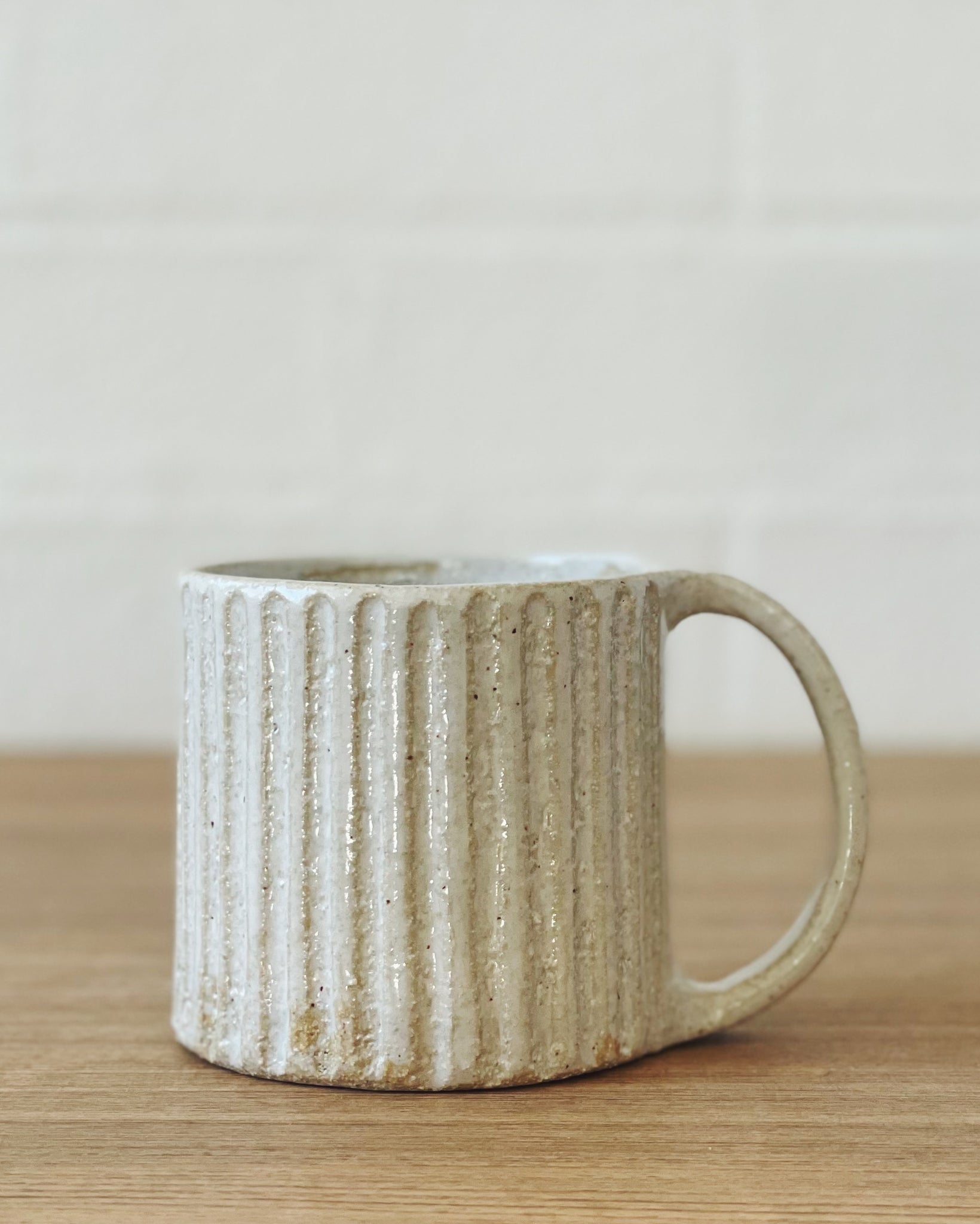Carved white mug - regular