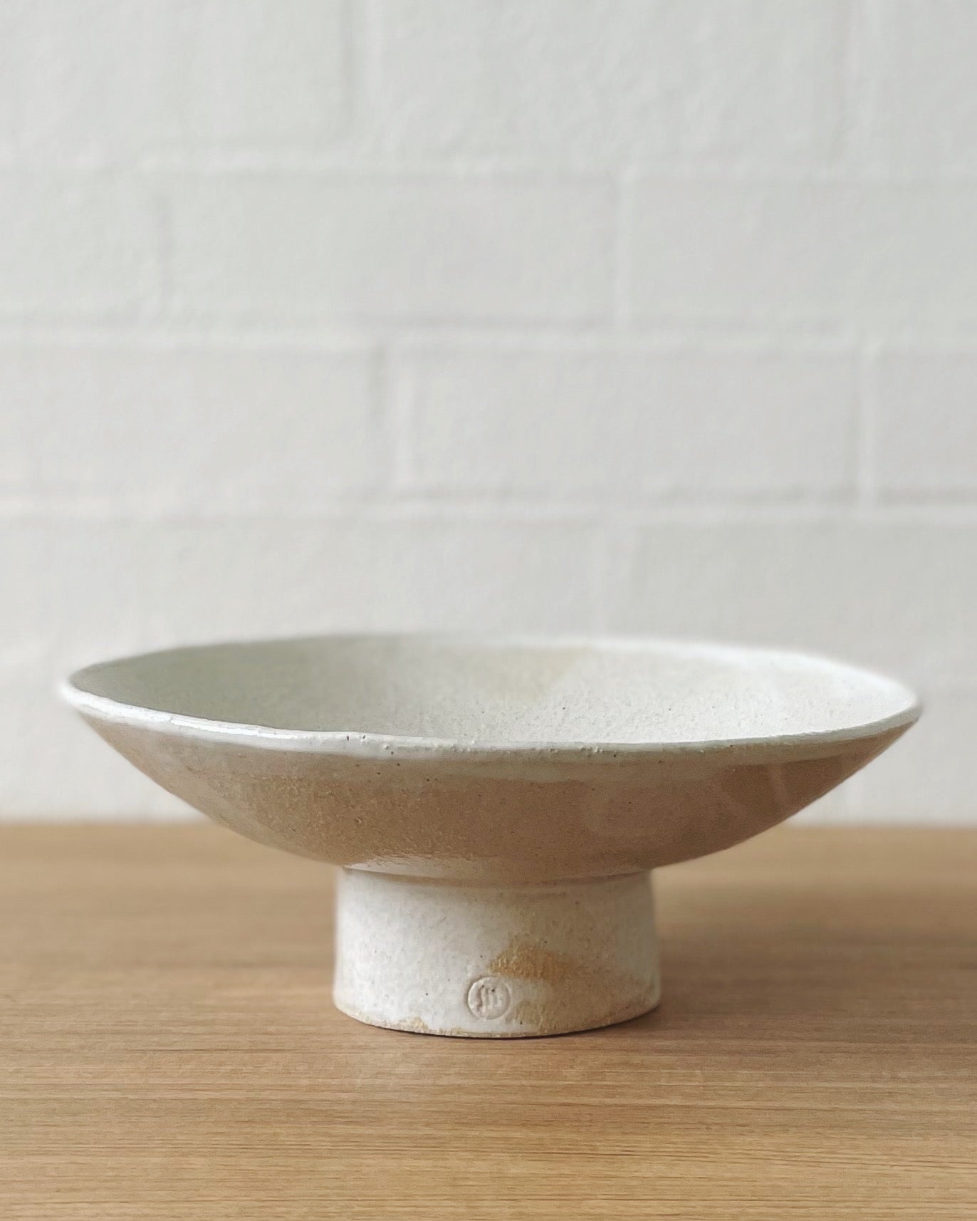 Jenn Johnston Ceramics white fountain platter (with pedestal)